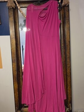 Amazon Women's One-Shoulder Dress in Bright Pink